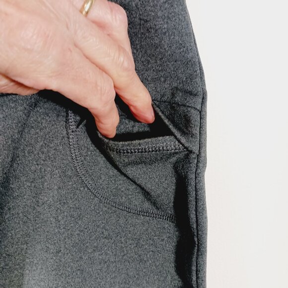 Lands End Athletic Pants, Gray, Size Medium (10 - 12), Sporty, Work Out, Walk - Picture 10 of 16